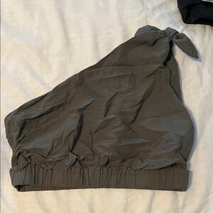 Zara Khaki Green crop top